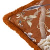 Floral Orange Cushions - Porcelain Garden Chenille Cushion Cover Rust Sanderson