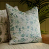 Floral Green Cushions - Philipa Printed Piped Feather Filled Cushion Vine Voyage Maison