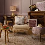 Floral Purple Cushions - Philipa Printed Piped Feather Filled Cushion Viola Voyage Maison