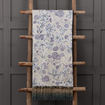 Damask Blue Throws - Philipa Printed Fringe Throw Delft Blue Voyage Maison