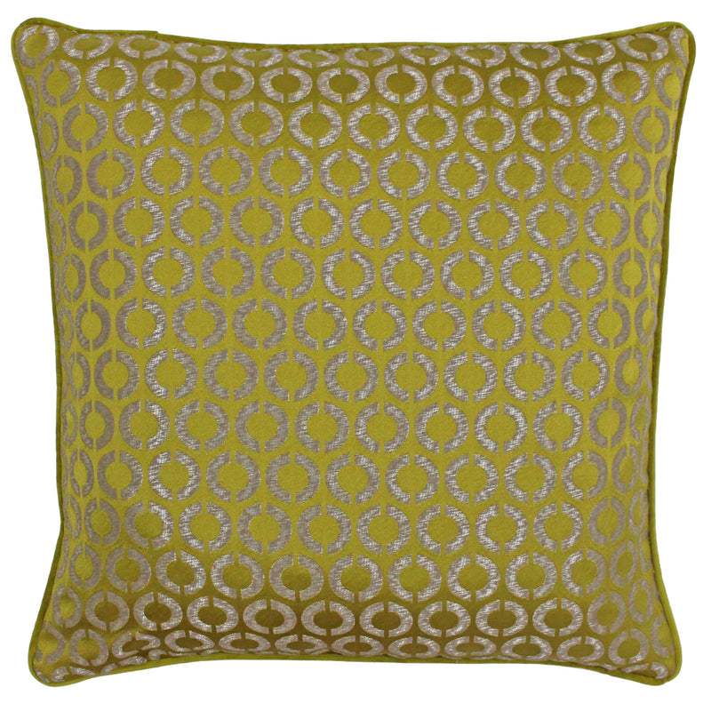 Paoletti Piccadilly Jacquard Cushion Cover in Gold/Plum