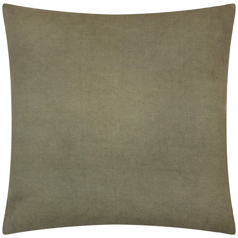 Picking Patch Embroidered Velvet Cushion Greenwood