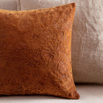 Picking Patch Embroidered Velvet Cushion Pumpkin