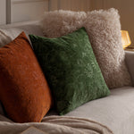 Woodland Orange Cushions - Picking Patch Embroidered Velvet Cushion Cover Pumpkin furn.