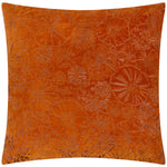Picking Patch Embroidered Velvet Cushion Pumpkin