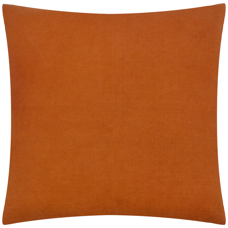 Picking Patch Embroidered Velvet Cushion Pumpkin