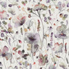 Voyage Maison Pimelea Printed Cotton Fabric in Boysenberry/Cream