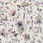 Voyage Maison Pimelea Printed Cotton Fabric in Boysenberry/Cream