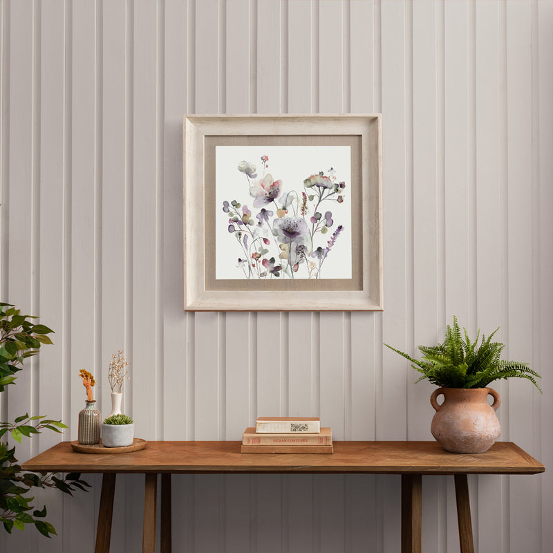 Voyage Maison Pimelea Framed Print in Birch/Boysenberry