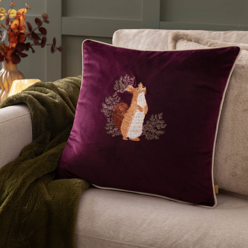  Cushions - Pineberry Forest  Cushion Cover Plum furn.