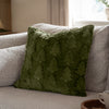 Woodland Green Cushions - Pines Faux Fur Cushion Cover Forest Green Furn