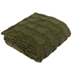 Woodland Throws - Pines Faux Fur Throw Forest Green Furn