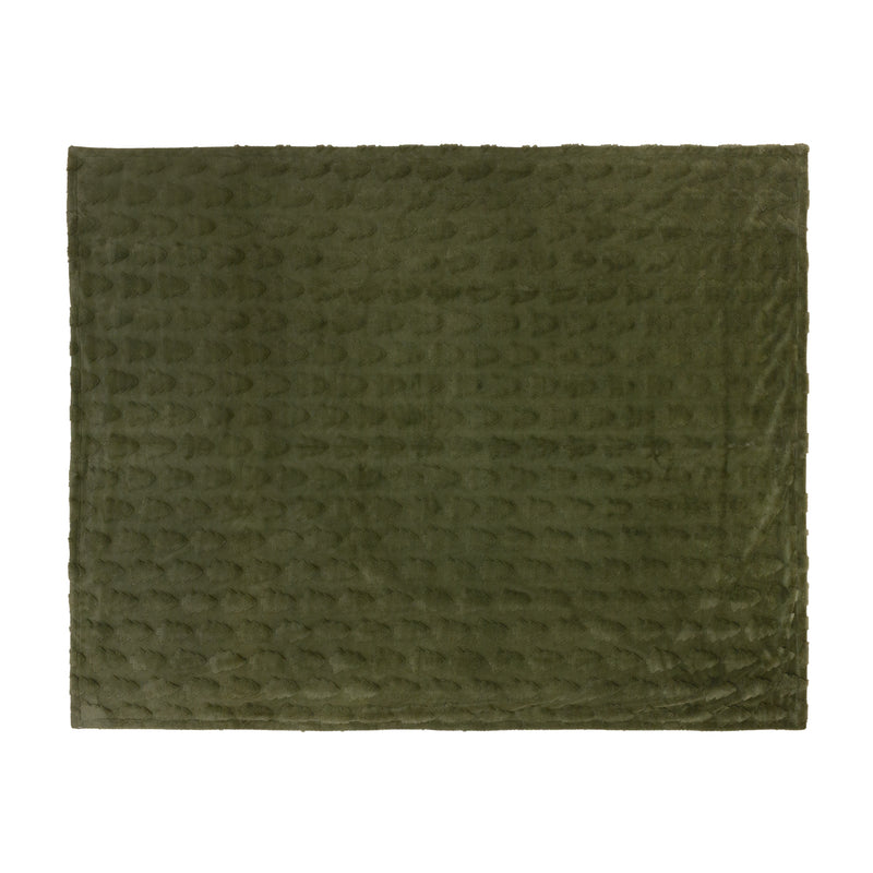 Woodland Throws - Pines Faux Fur Throw Forest Green Furn
