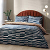 HÖEM Piper Abstract Cotton Rich Reversible Duvet Cover Set in Dusk/Bronze