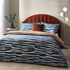 HÖEM Piper Abstract Cotton Rich Reversible Duvet Cover Set in Dusk/Bronze