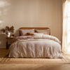 Floral Orange Bedding - Perrie Leaf Muslin 100% Cotton Duvet Cover Set Cinnamon Yard