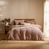 Floral Orange Bedding - Perrie Leaf Muslin 100% Cotton Duvet Cover Set Cinnamon Yard