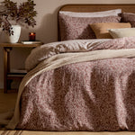 Floral Orange Bedding - Perrie Leaf Muslin 100% Cotton Duvet Cover Set Cinnamon Yard