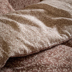 Floral Orange Bedding - Perrie Leaf Muslin 100% Cotton Duvet Cover Set Cinnamon Yard
