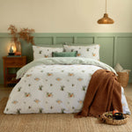  White Bedding - Pumpkin Spice Brushed Cotton Reversible Duvet Cover Set White Wylder