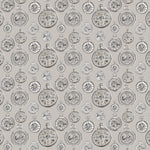 Voyage Maison Pocketwatch Printed Cotton Fabric in Sepia