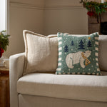 Animal Blue Cushions - Polar Bear Tufted Cushion Cover Frosty Blue Furn