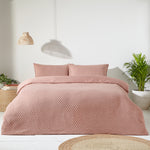 Spotted Pink Bedding - Polka Tuft  100% Cotton Duvet Cover Set Blush Yard