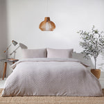 Yard Polka Tuft 100% Cotton Duvet Cover Set in Stone