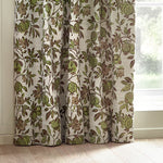 Wylder Pomegranate Pencil Pleat Curtains in Green