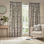 Wylder Pomegranate Pencil Pleat Curtains in Natural