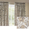 Wylder Pomegranate Pencil Pleat Curtains in Natural