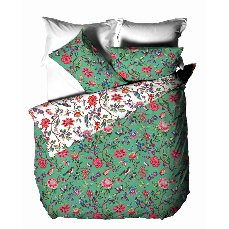 furn. Pomelo Tropical Floral Duvet Cover Set in Verdi