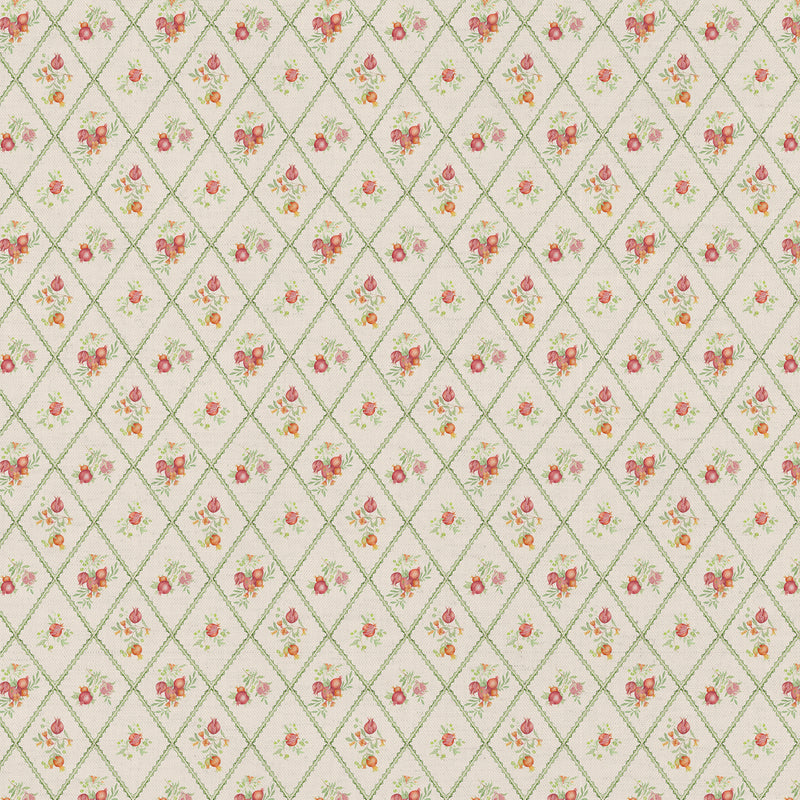  Fabric - Pomegranate Trellis  Fabric Cream Voyage Maison