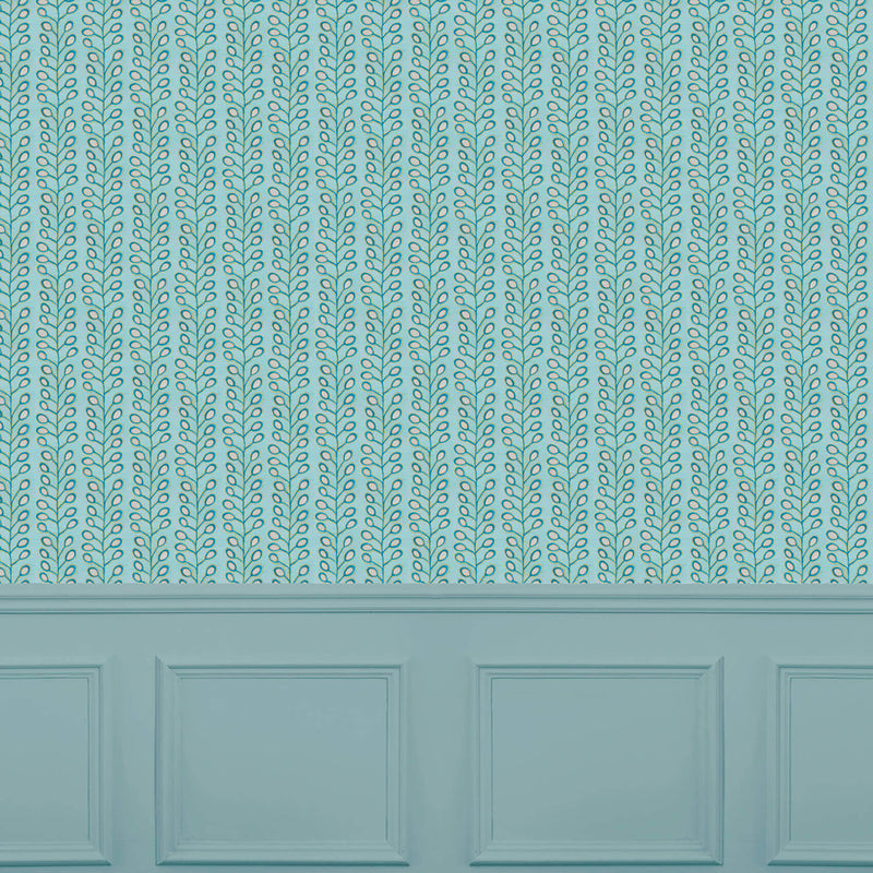 Voyage Maison Ponco 1.4m Wide Width Wallpaper in Peacock