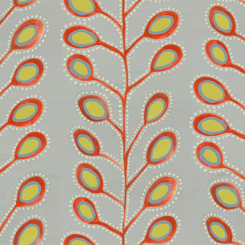 Voyage Maison Ponco 1.4m Wide Width Wallpaper in Tangerine