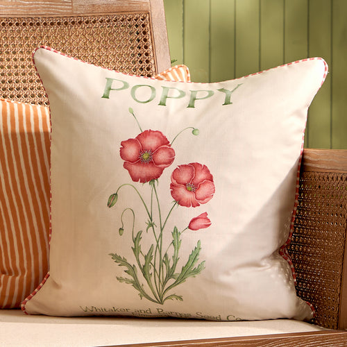  Cushions - Poppy Outdoor Cushion Cover Red Voyage Maison