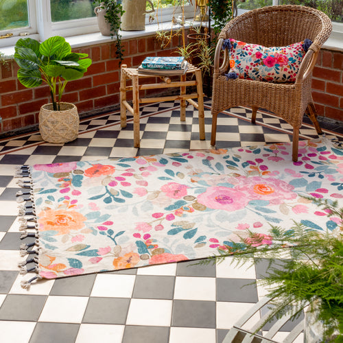 Wylder Posies 120x180cm Rug in Blue/Pink