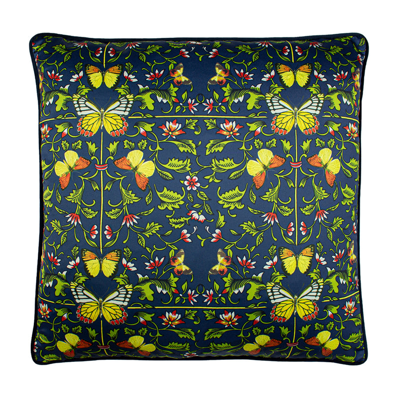 Paoletti Potage Botanical Cushion Cover in Navy