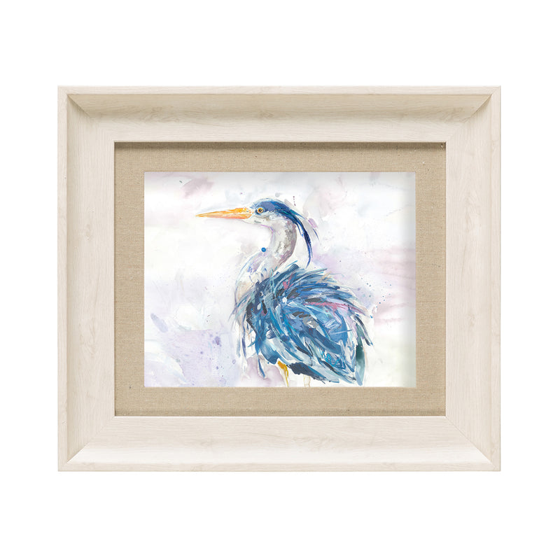 Voyage Maison Prancing Heron Framed Print in Birch