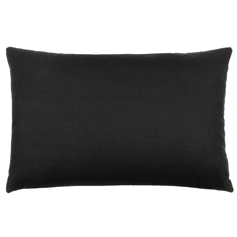 furn. Pritta Tasselled Cushion Cover in Black