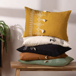 furn. Pritta Tasselled Cushion Cover in Cinnamon