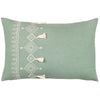 furn. Pritta Tasselled Cushion Cover in Eucalyptus