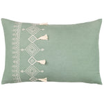 furn. Pritta Tasselled Cushion Cover in Eucalyptus