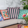 Striped Green Cushions - Palm Royale Stripe Ruffle Printed Outdoor Cushion Cover Pink/Green furn.