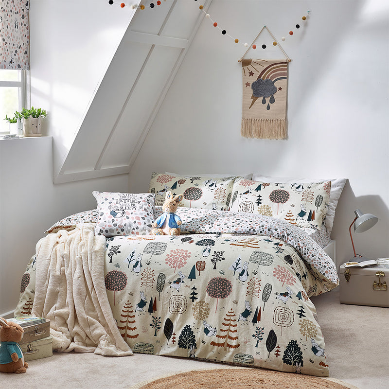 Peter Rabbit™ Scandi Woods Peter Rabbit™ 100% Brushed Cotton Duvet Cover Set in Natural