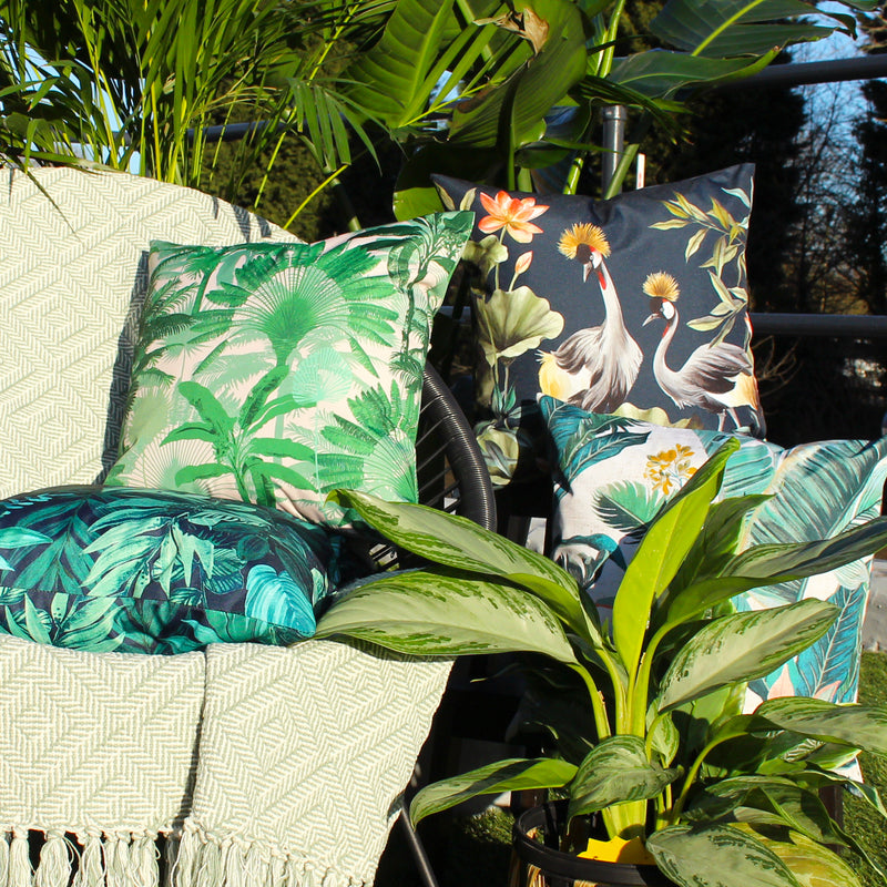 Jungle Green Cushions - Psychedelic Jungle Outdoor Cushion Cover Green furn.