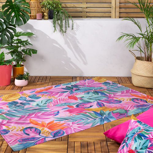 furn. Psychedelic Jungle 120x170cm Outdoor/Indoor Rug in Pink