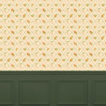  Wallpaper - Peach Trellis  1.4m Wide Width Wallpaer (By the Metre) Melba Voyage Maison