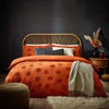 furn. Pumpkin Tufted Halloween Duvet Cover Set in Spice