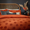 furn. Pumpkin Tufted Halloween Duvet Cover Set in Spice